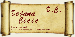 Dejana Čičić vizit kartica